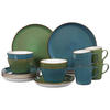 KOMBISERVICE Visby Blau / Grün 16er Set - Blau/Grün, Keramik (1/1/1cm) - Ritzenhoff Breker