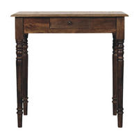 SCHREIBTISCH Klassisches Grau-Finish, 1 Schublade, Braun - Braun, Holz (80/45/80cm) - Artisan Furniture
