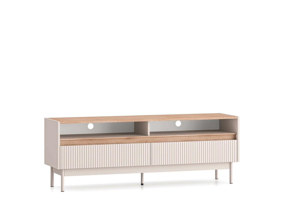 WOHNZIMMER Set 4-tlg. – Dunea – Eichefarben - Eichefarben, Holzwerkstoff (92/156/40cm) - hi-markt