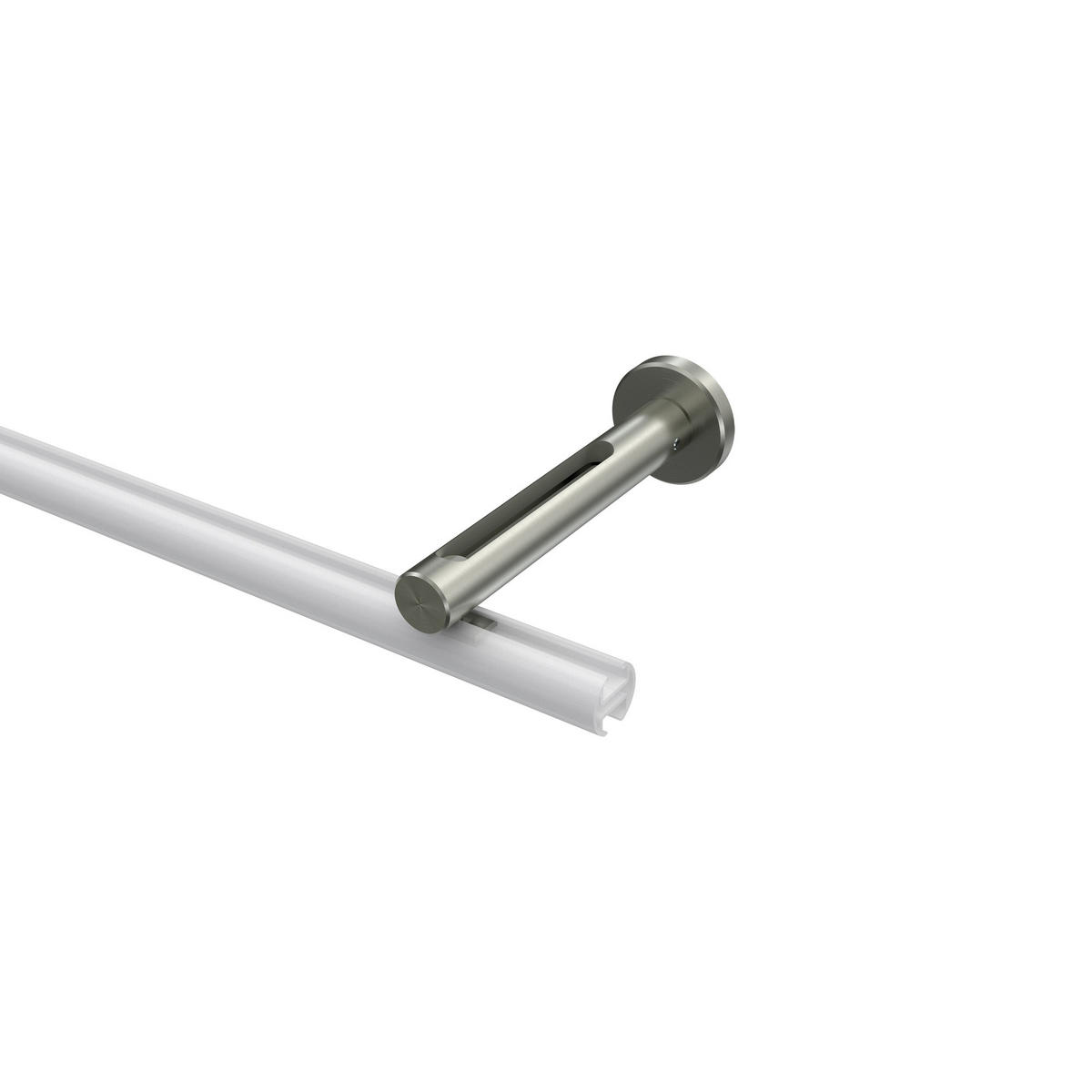 TRÄGER FÜR GARDINENSTANGEN INNENLAUF 20 mm Ø, Siteno Langloch 1 bis 3-läufig, Edelstahl-Optik - Edelstahlfarben, Metall (13/4/4cm) - INTERDECO