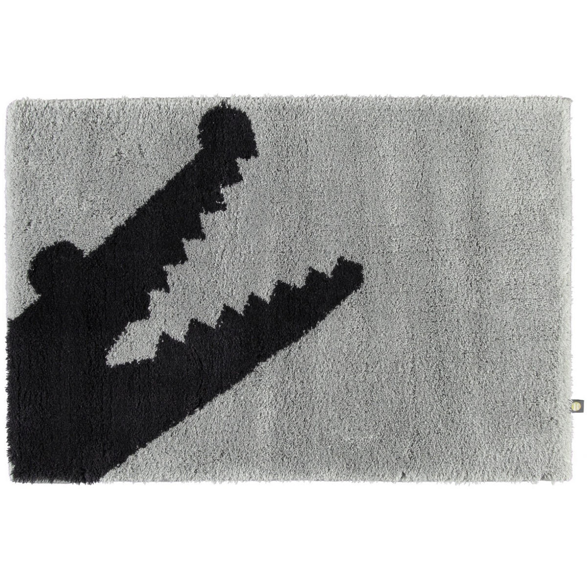 BADTEPPICHE CROC PERLGRAU-KAVIAR - 1212 - Grau, Textil (70/130cm) - Rhomtuft