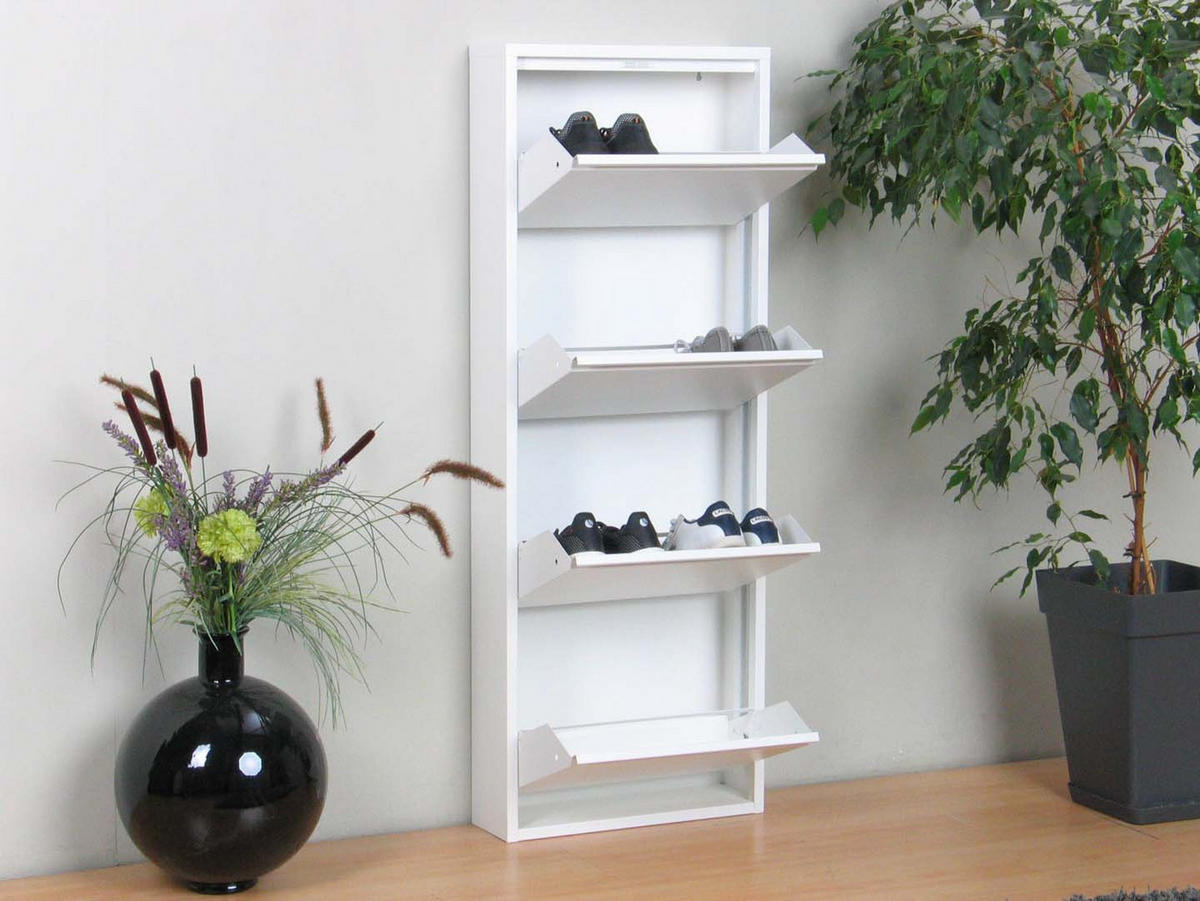 SCHUHKIPPER weiß - Weiß, Metall (50/140/16cm) - ebuy24