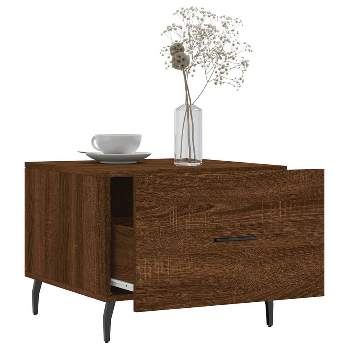 COUCHTISCHE 2 Stk. Braun Eichen-Optik 50x50x40 cm Holzwerkstoff - Braun, Holzwerkstoff (50/50/40cm) - furnicato