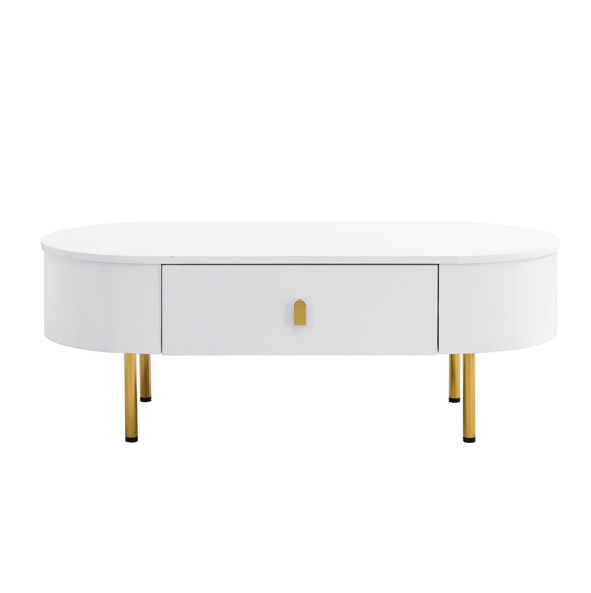 KLUBSKA miza, 108/50/40 cm bela, MDF z 2 predaloma - bela, leseni material (108/50/40cm) - BEAOK