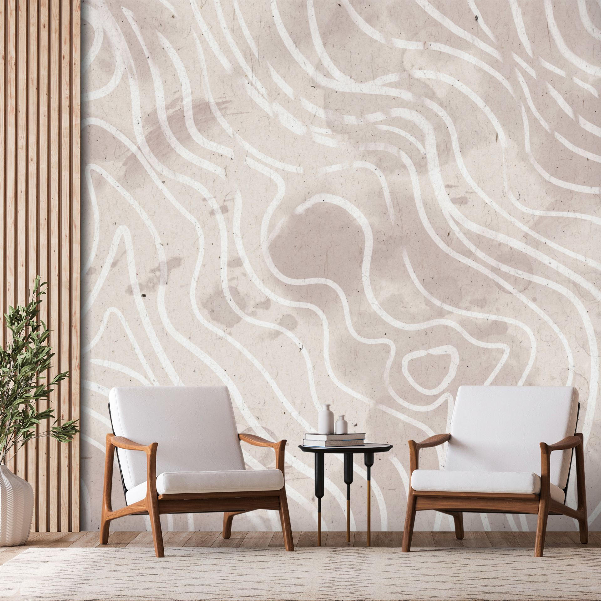 SELBSTKLEBENDE FOTOTAPETE 147/105 cm - Beige/Grau, Kunststoff/Textil (147/1cm) - KUNSTLOFT