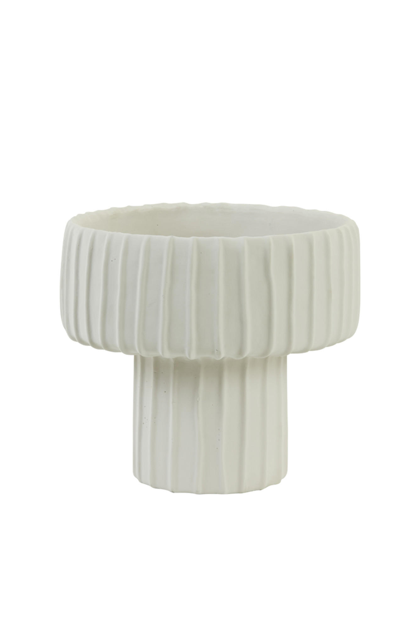 TOPF Maja Weiß Ø30/27 cm - Weiß, Stein (30/27cm) - Light & Living