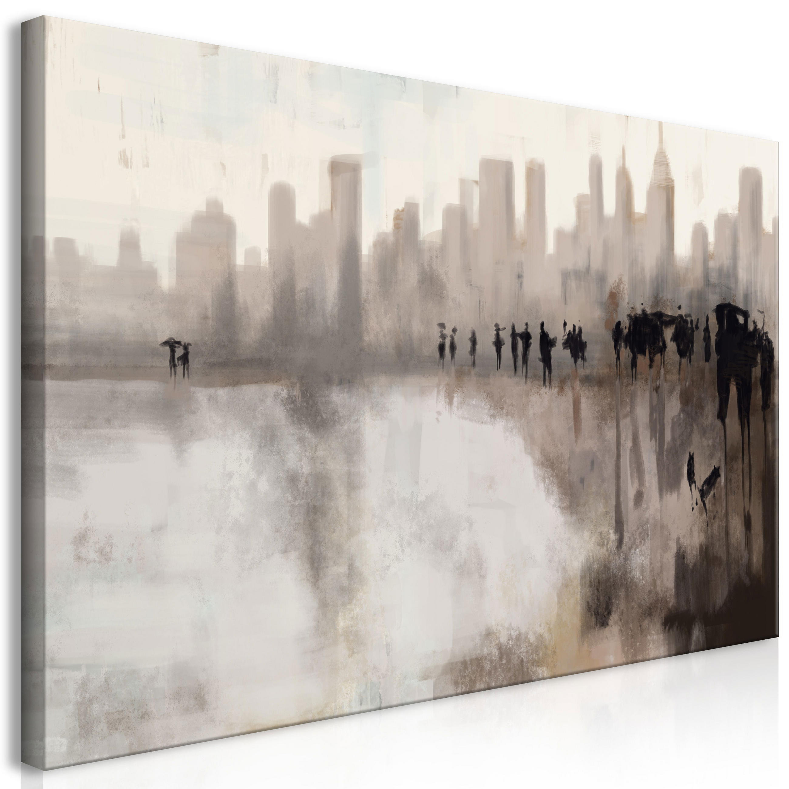 KUNSTDRUCK Braun 70/35 cm - Braun/Grau, Textil (70/35cm) - KUNSTLOFT