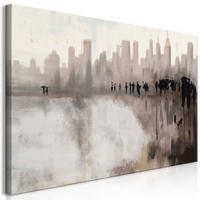 KUNSTDRUCK Braun 70/35 cm - Braun/Grau, Textil (70/35cm) - KUNSTLOFT