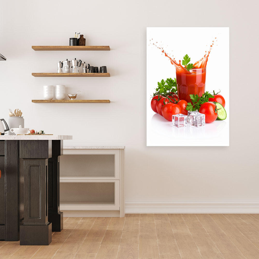 LEINWANDBILD Tomatensaft Natur 80x120cm - Rot, Textil (80/120cm) - Feeby