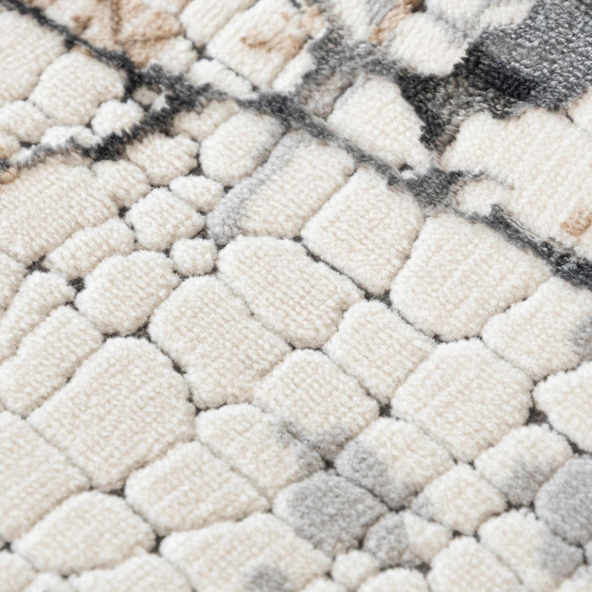 MAZOVIA TEPPICH NW01B - Beige, Ecru, Grau - 200 x 300 cm - Ecru/Beige, Textil (200/300cm) - Mazovia