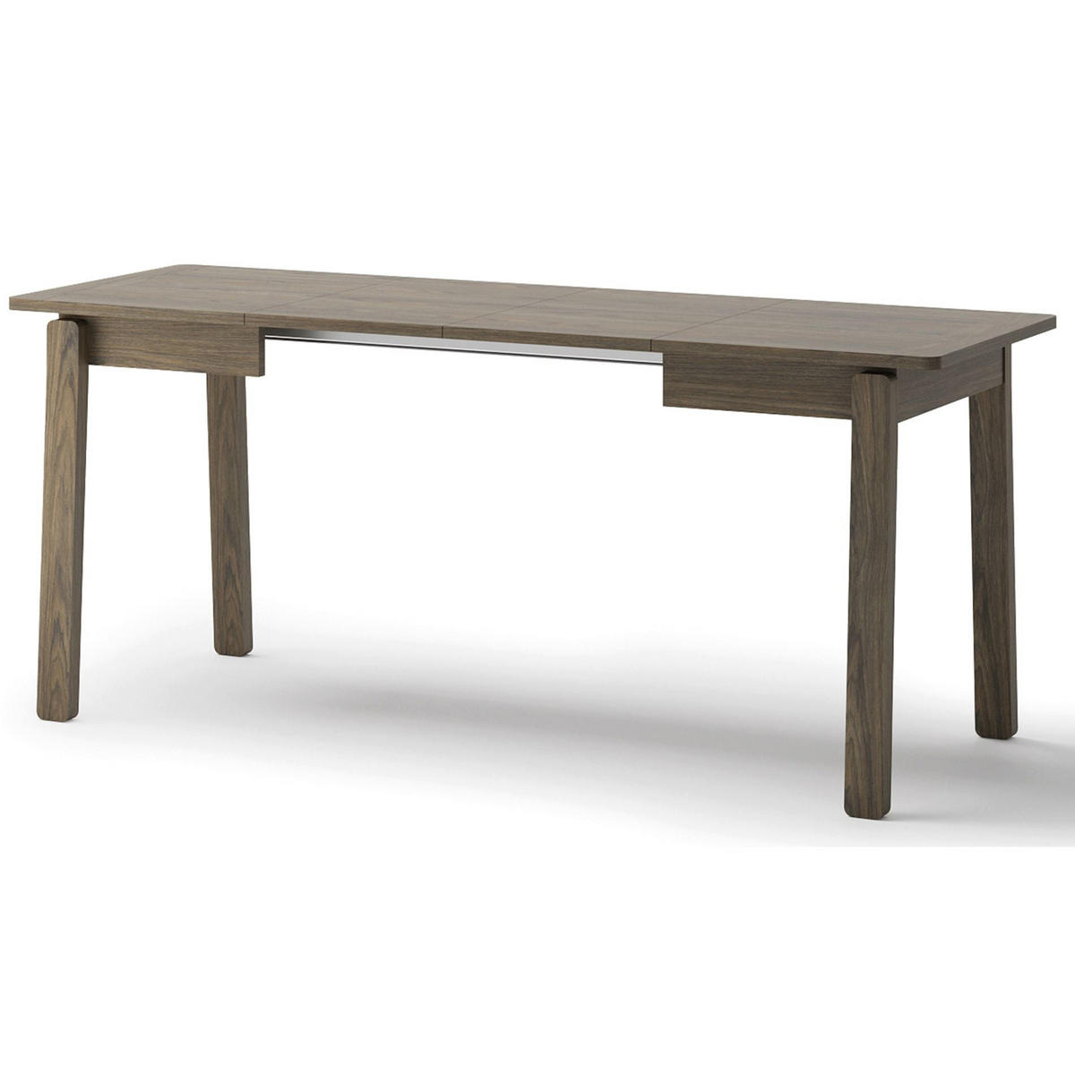 JEDÁLENSKÝ STÔL Plot rozkladací tmavý dekor duba, 104 x 224 x 60 cm - tmavohnedá, drevo/kompozitné drevo (60/104/77cm) - Selsey