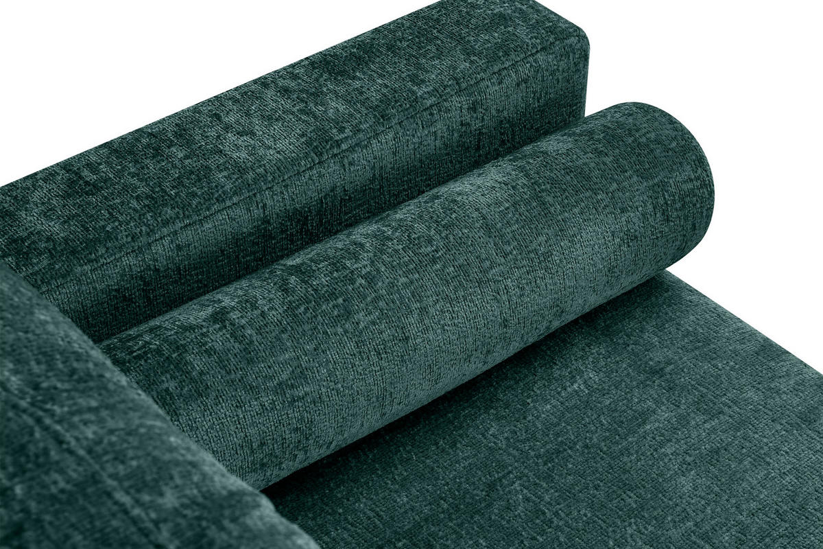 3-SITZER-SCHLAFSOFA ERISO mit weiche Sitzfläche und hohe Rückenlehne, Chenille-Stoff, blau - Blau/Opal, Textil (220/80/100cm) - KONSIMO®