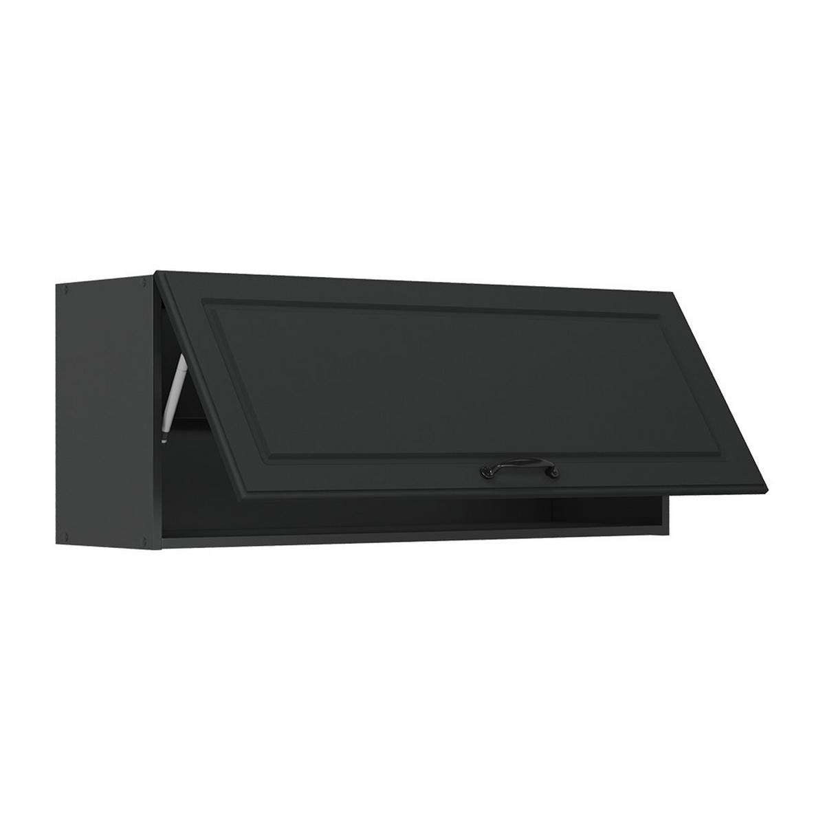 HÄNGESCHRANK R-Line, Anthrazit Landhaus/Anthrazit, 100 cm Flach - Anthrazit, Holzwerkstoff (100/40/31cm) - Vicco