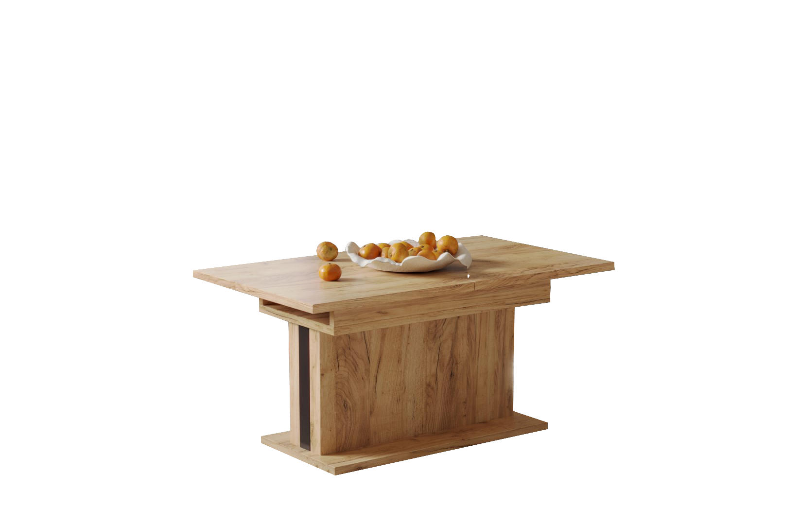 COUCHTISCH Solaris höhenverstellbar ausziehbar - Eiche Bianco, Holzwerkstoff (110/65/58cm) - Endo-Moebel