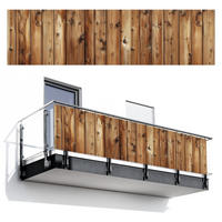 BALKON-SICHTSCHUTZ Holz - Regale - Braun - Buchefarben, Kunststoff (300/85cm) - MuchoWow