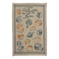 LEINEN-GESCHIRRTUCH Les fromages natur 45 x 70 cm - Naturfarben, Textil (45/70cm) - Winkler