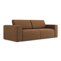 3-SITZER SOFA Strukturstoff Stoff Orange - Beige/Terra cotta, Kunststoff/Textil (224/80/103cm) - Makamii
