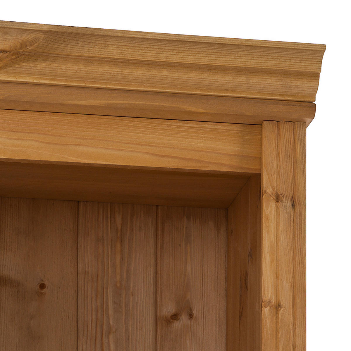 REGAL mit Türen - Kiefer massiv - Kieferfarben, Holz (74/223/37cm) - home24