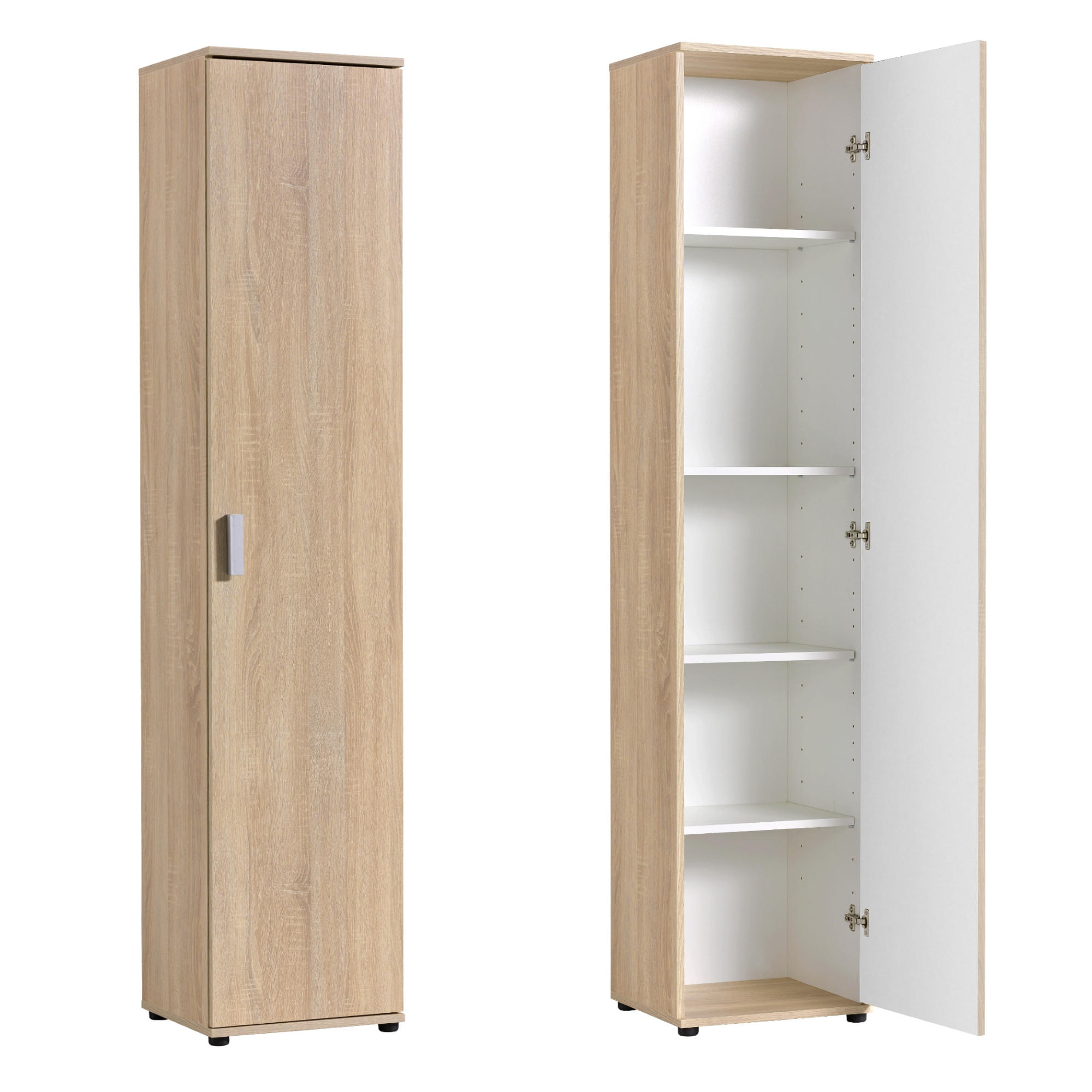 MEHRZWECKSCHRANK mit 1 Tür & 4 Einlegeböden in Sonoma Eiche - Sonoma Eiche, Holz (35/184/40cm) - Home Collective