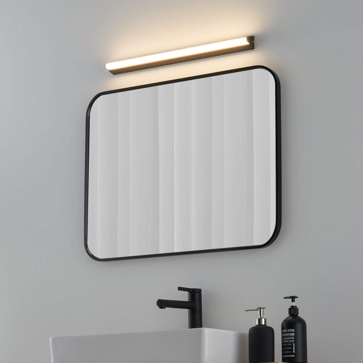WANDLEUCHTE Wani, Schwarz, 60cm - Schwarz, Metall (4.5/60/60cm) - KOSILUM