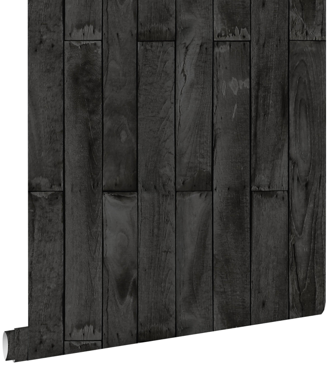 TAPETE Holzoptik 53 cm x 10.05 m - Schwarz, Papier (53/1000cm) - ESTAhome