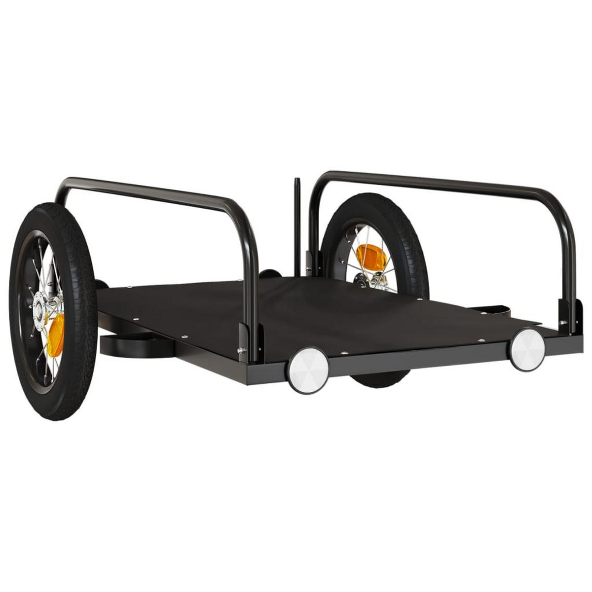 FAHRRADANHÄNGER Schwarz 122/53/31 Cm Eisen - Schwarz, Metall (53/31/122cm) - vidaXL