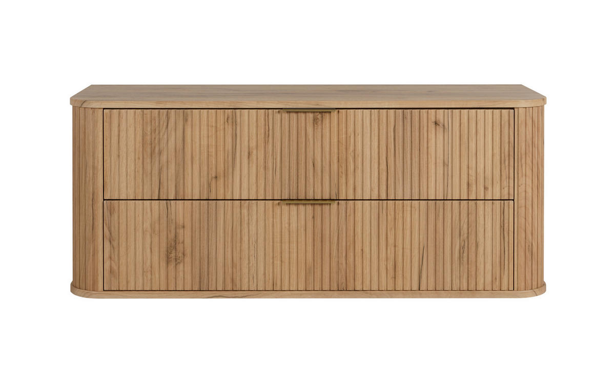 BADEZIMMERSCHRANK, Gold Craft Eiche + Goldener Griff, 41,5 x 100 x 51,7 cm - Goldfarben/Braun, Holzwerkstoff/Kunststoff (100/51.7/41.5cm) - 3XE LIVING