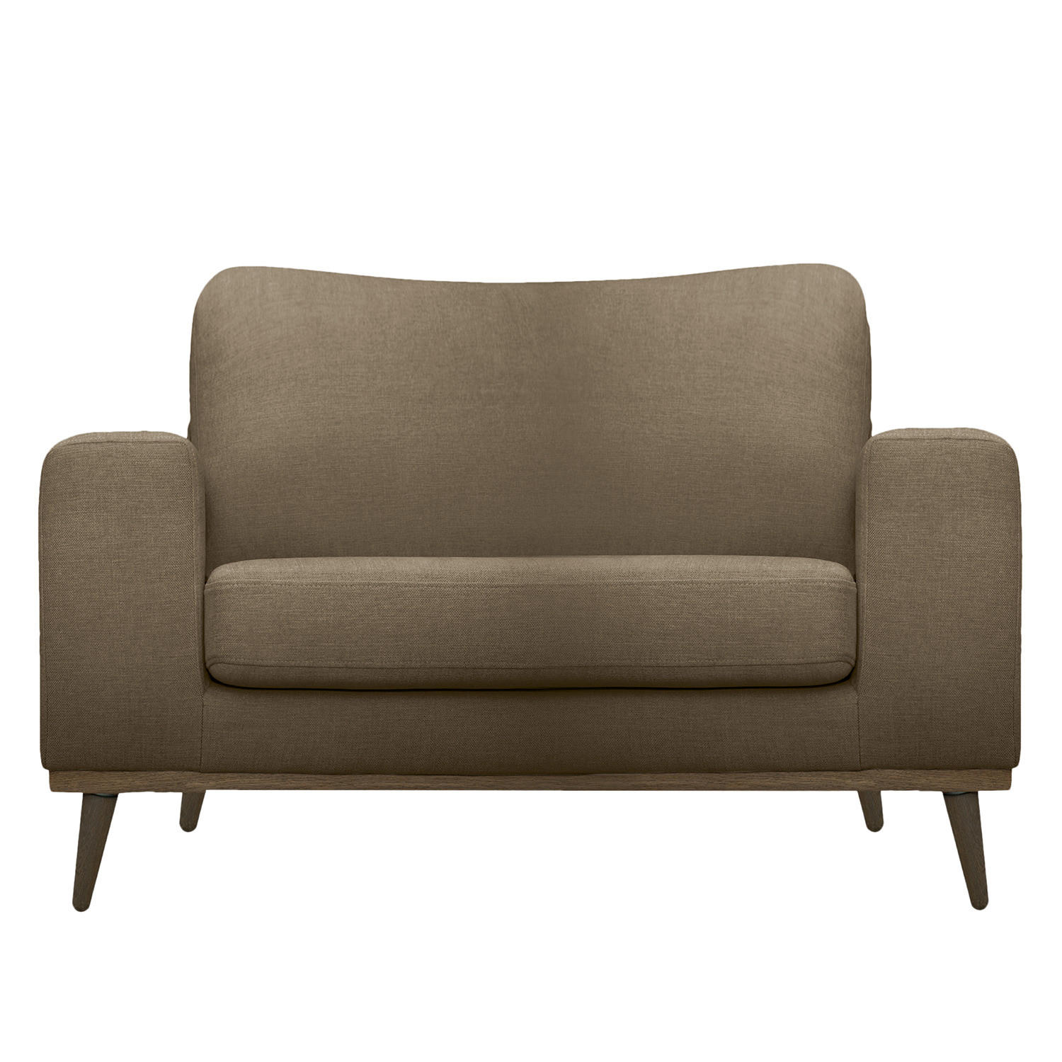 SESSEL - Eichefarben/Beige, Textil (122/81/88cm) - home24