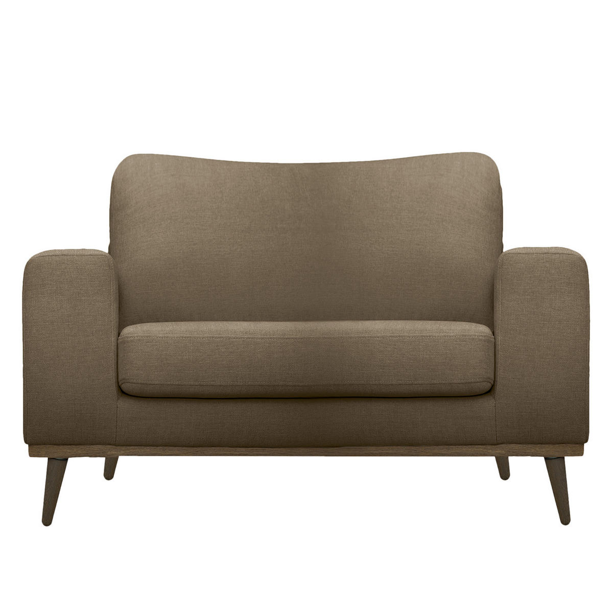 SESSEL - Eichefarben/Beige, Textil (122/81/88cm) - home24