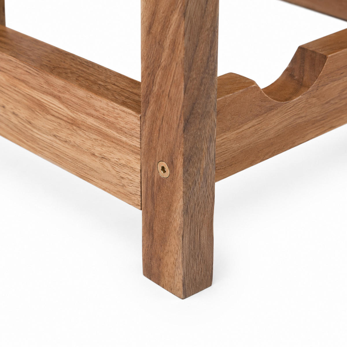 RASTEL Natural lemn de nuc 24 sticle - maro deschis, lemn (40/82/24cm) - Relaxdays