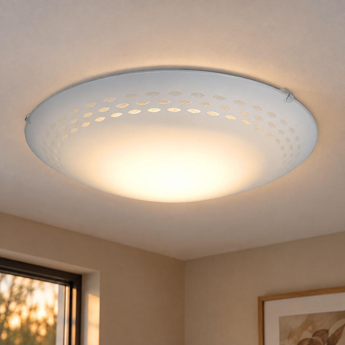 LED DECKENLEUCHTE TWISTER Weiß Glas satiniert - Weiß, Glas (39.5/39.5/10cm)