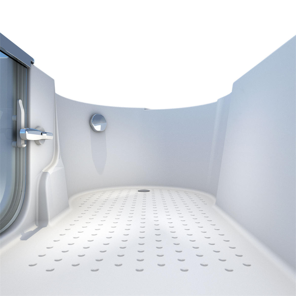 SENIORENBADEWANNE mit Tür S12-R 85x170cm - Weiß, Glas/Kunststoff (170/60/85cm) - AcquaVapore by Sandra Jentho