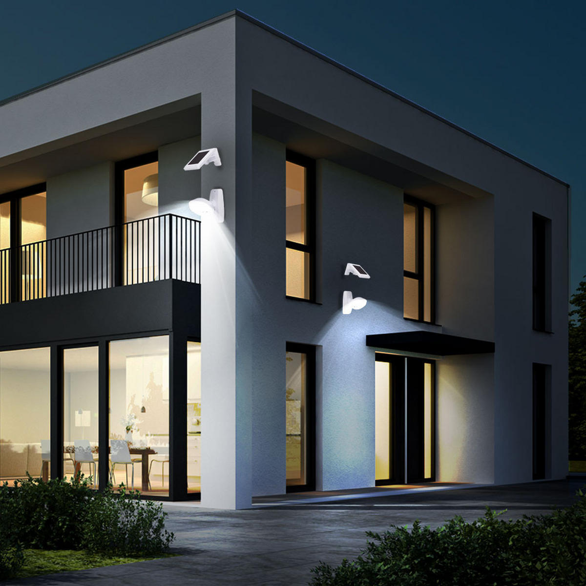 LED STRAHLER Weiß klar - Weiß, Kunststoff (10/15/14.3cm) - Globo Lighting