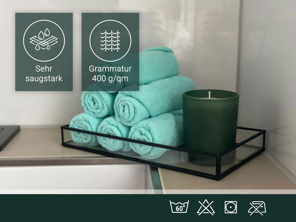 SEIFTÜCHER, 10er-Set, 30x30 cm, 100% Baumwolle, Grün - Grün, Textil (30/30cm) - Zollner