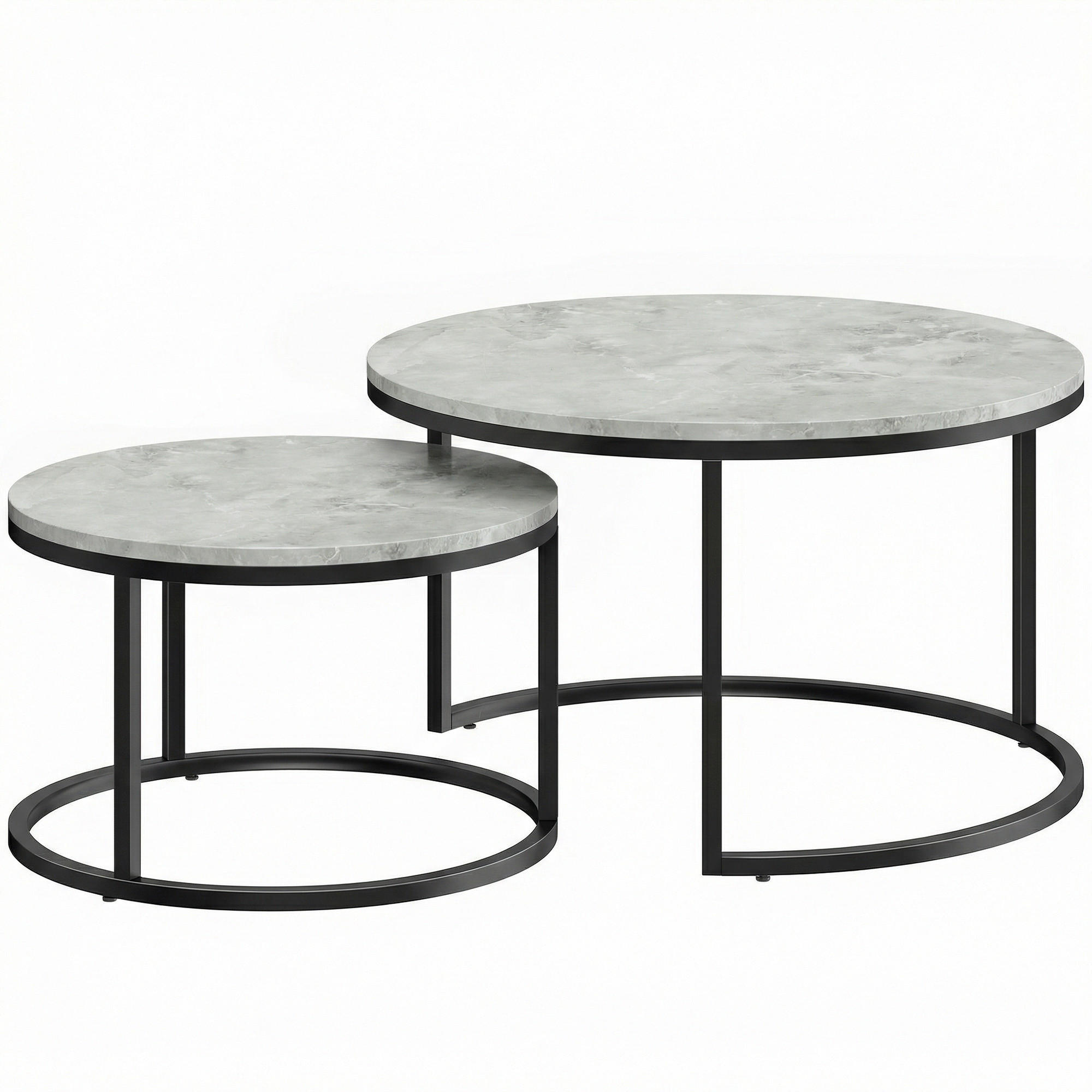 Homcom Couchtisch Grau 78.5x46.5x78.5 cm