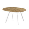 ESSTISCH LIV 120-150/120/76 cm Rund Wildeiche - Wildeiche/Weiß, Holzwerkstoff (120/120/76cm) - B&D Home