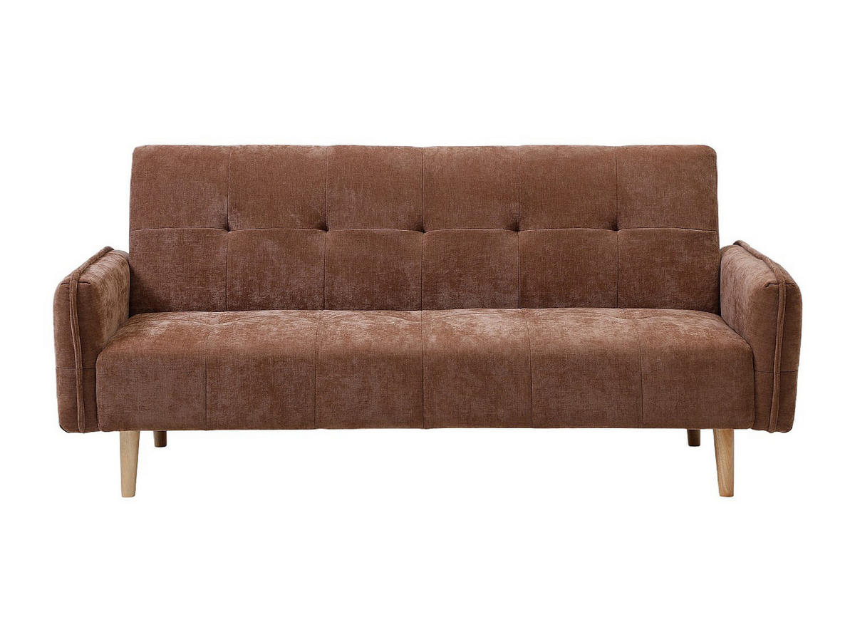 SOFA 3‑Sitzer mit Clic‑Clac‑Funktion – Stoff – Braun – SONIATA - Braun, Textil (208/92/92cm) - Vente-Unique