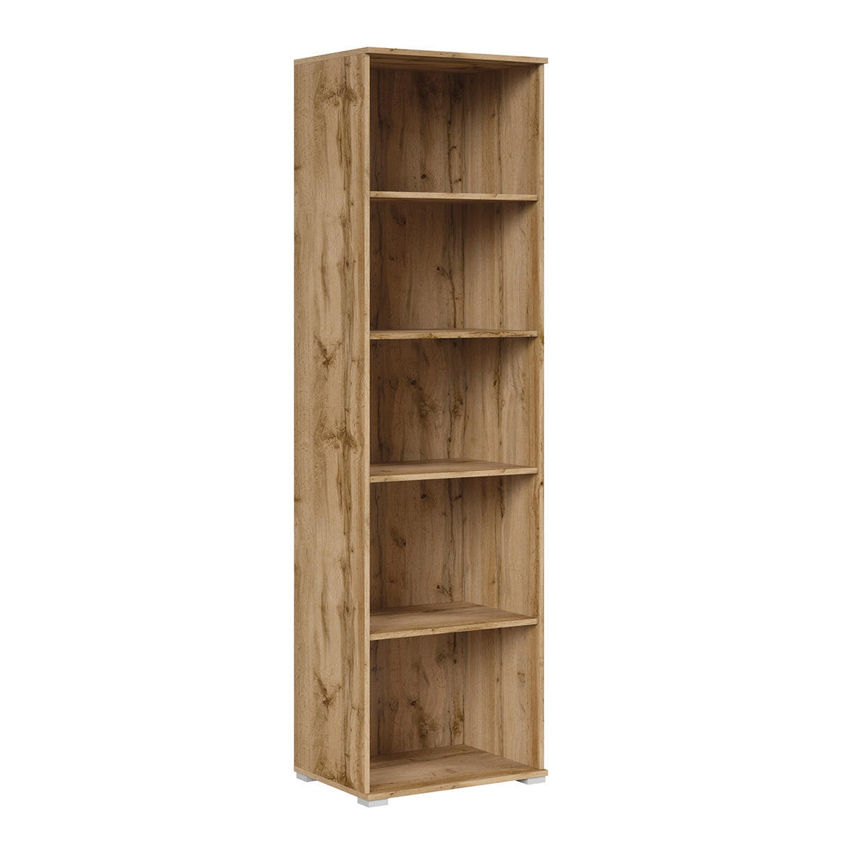 BÜCHERREGAL Selma Weiß und Holz - Weiß, Holzwerkstoff (56/195/41cm) - Petits-meubles
