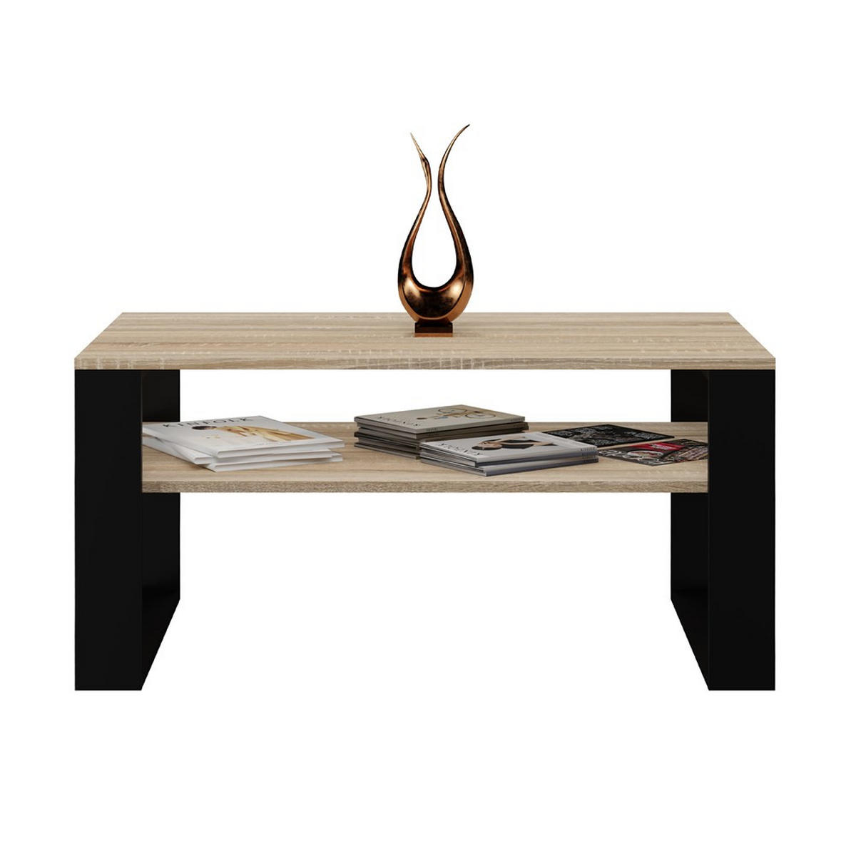 COUCHTISCH Sonoma, Schwarz 90/50/58 - Schwarz, Holzwerkstoff (58/90/50cm) - RAUMHIRSCH FURNITURE