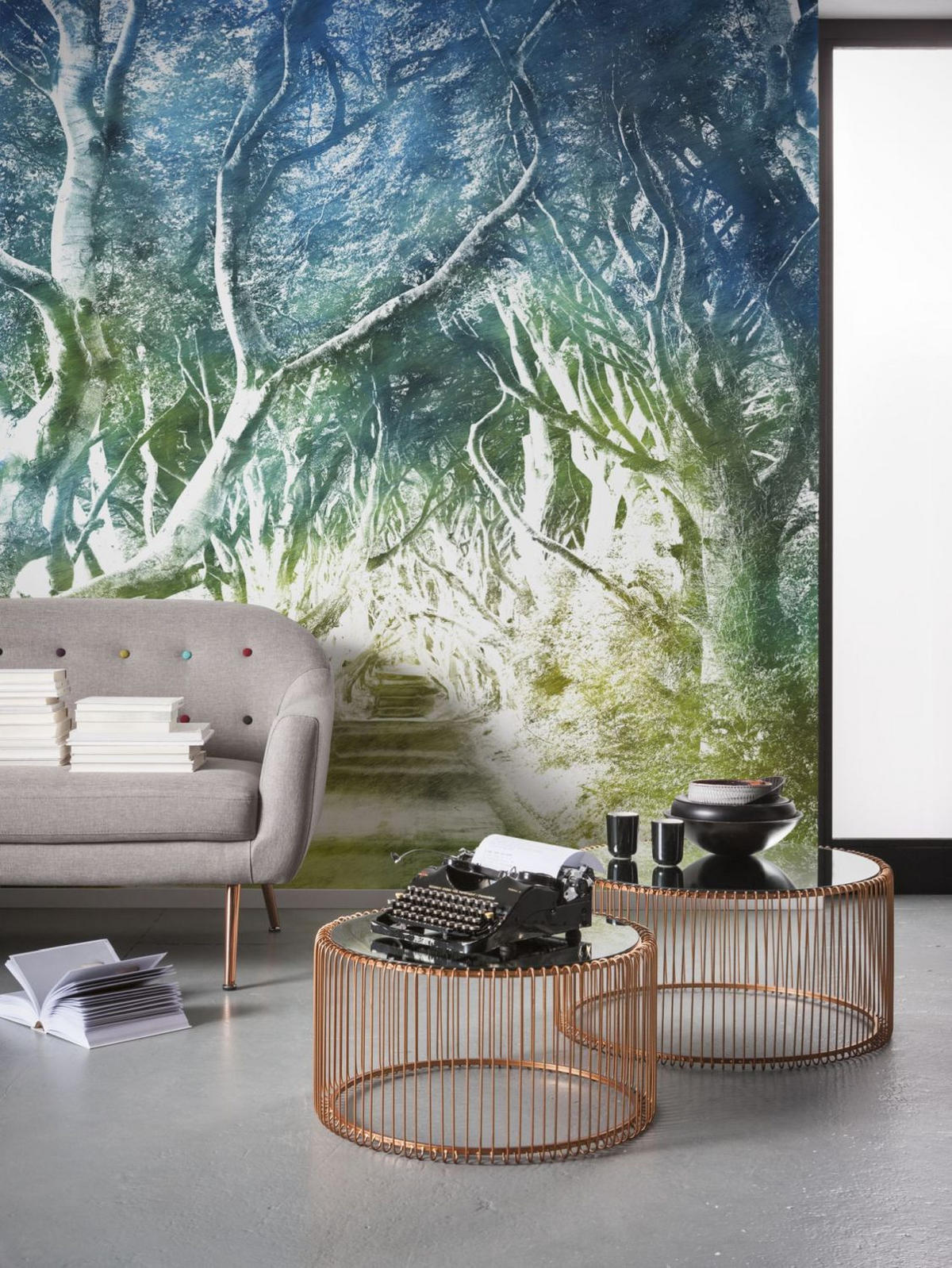 FOTOTAPETE Landschaft 200 x 250 cm - Grün, Papier (200/250cm) - Sanders & Sanders