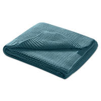 SCHMUSEDECKE Strick türkis 70/100 cm - Türkis, Textil (70/100cm) - wometo