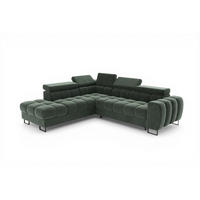 ECKSOFA Bastien Max Mit Schlaffunktion - Grün, Holzwerkstoff/Textil (225/260cm) - Fun Möbel