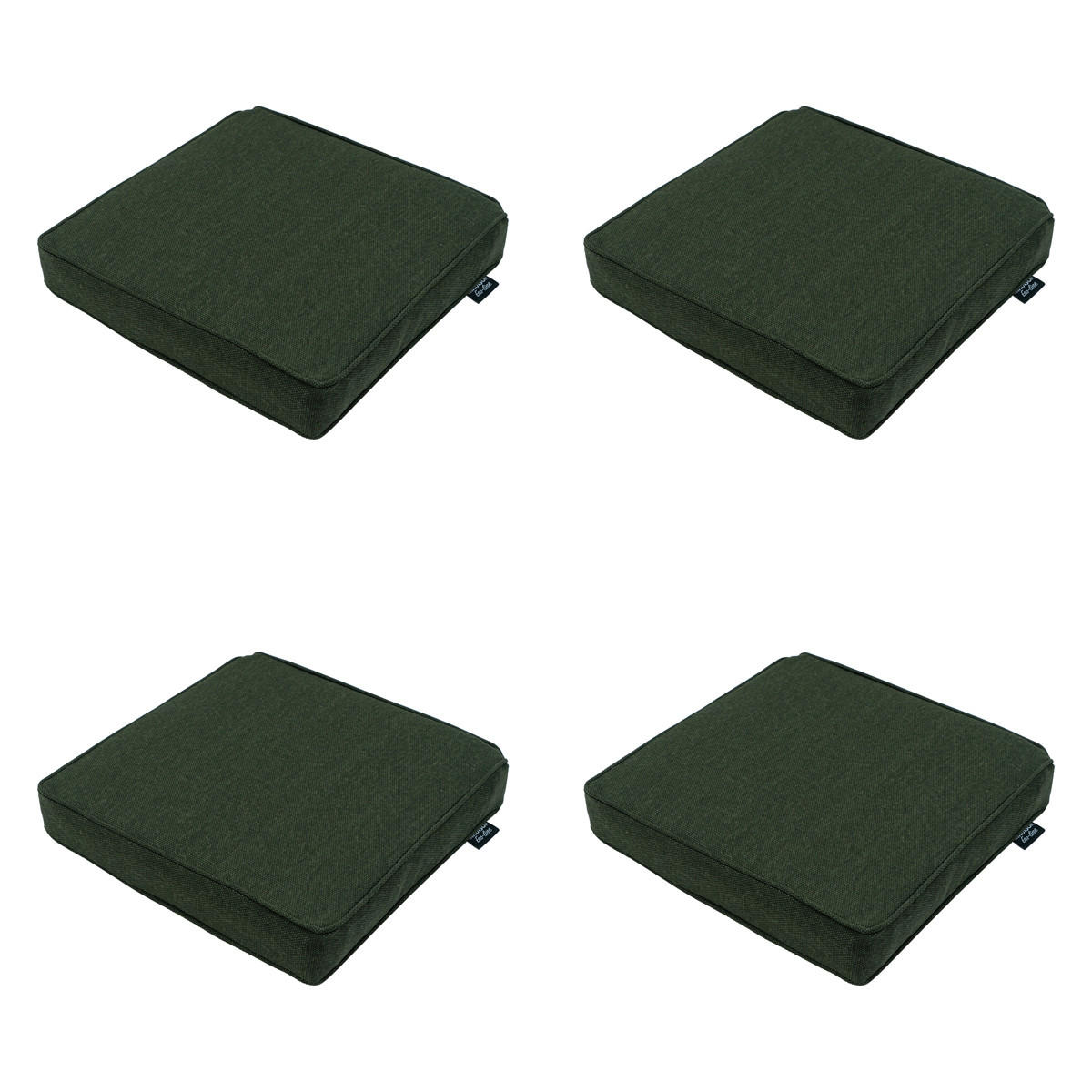 SITZKISSEN Canvas 40/40 cm 4er-Set - Waldgrün, Textil (40/7/40cm) - Madison