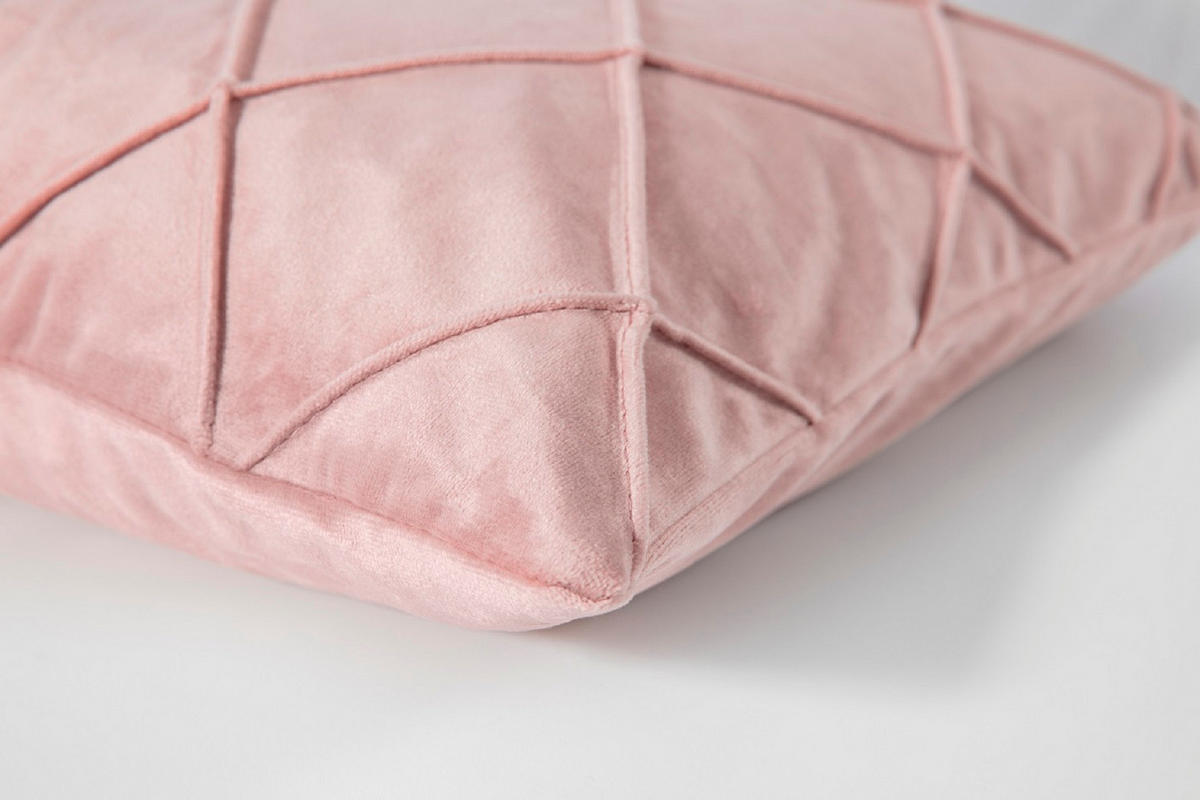 KISSENHÜLLE 2er Set Nobless Rauten 40/40 cm altrose - Altrosa, Textil (40/40cm) - Magma Heimtexx