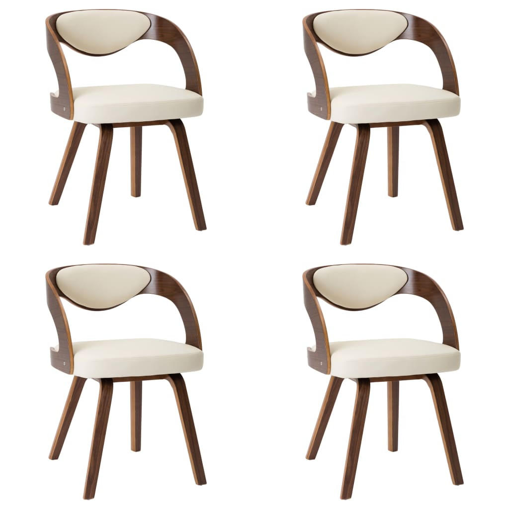 vidaXL Esszimmerstühle Creme 54x77x53 cm