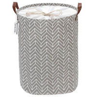 WÄSCHEKORB Grau Pfeilmuster 43 Liter - Grau, Textil (35.1/45/45cm)
