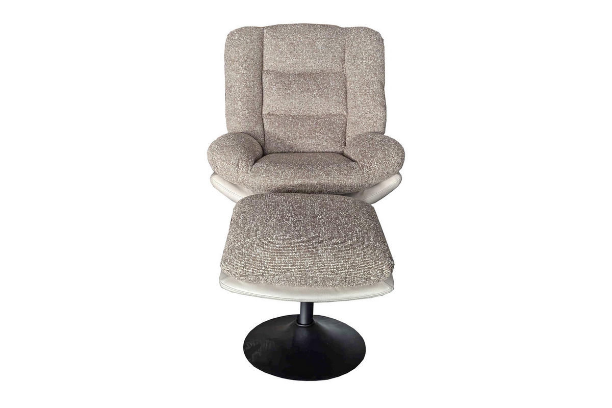 DREHSESSEL Palermo, Webstoff, Beige - Beige, Textil (78/102/94cm) - dasmöbelwerk