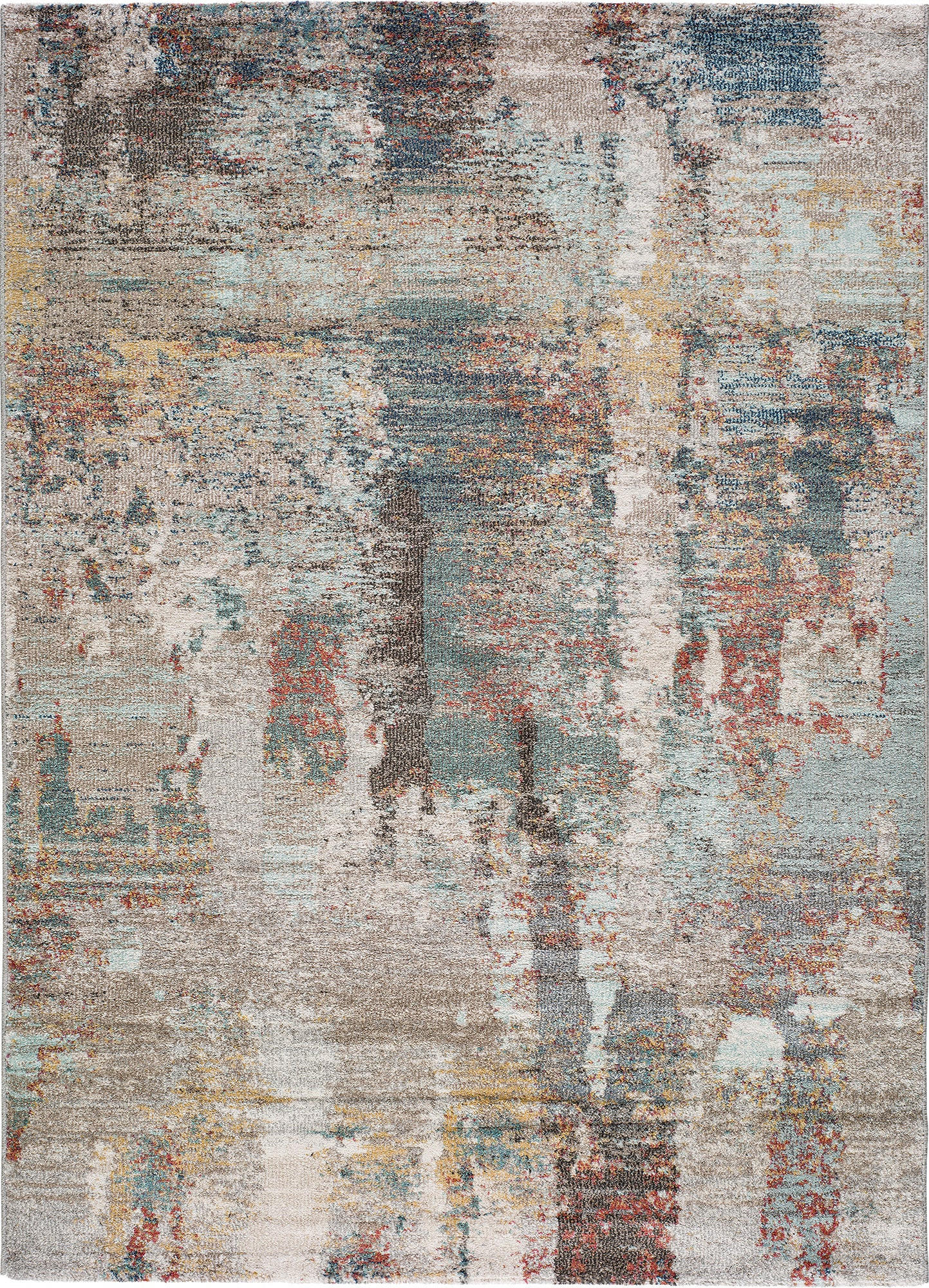 Atticgo Webteppich Mehrfarbig, Pastellblau, Beige, Rosa 160x230 cm