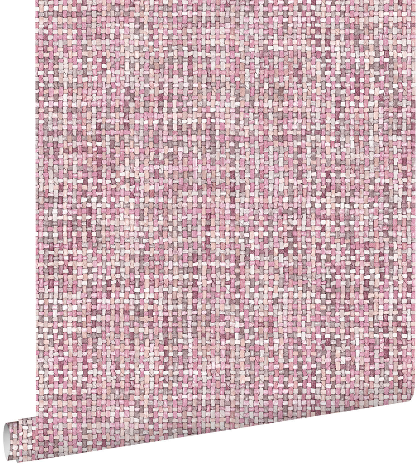 TAPETE Leinen-Optik 53 cm x 10.05 m - Pink, Papier (53/1000cm) - ESTAhome