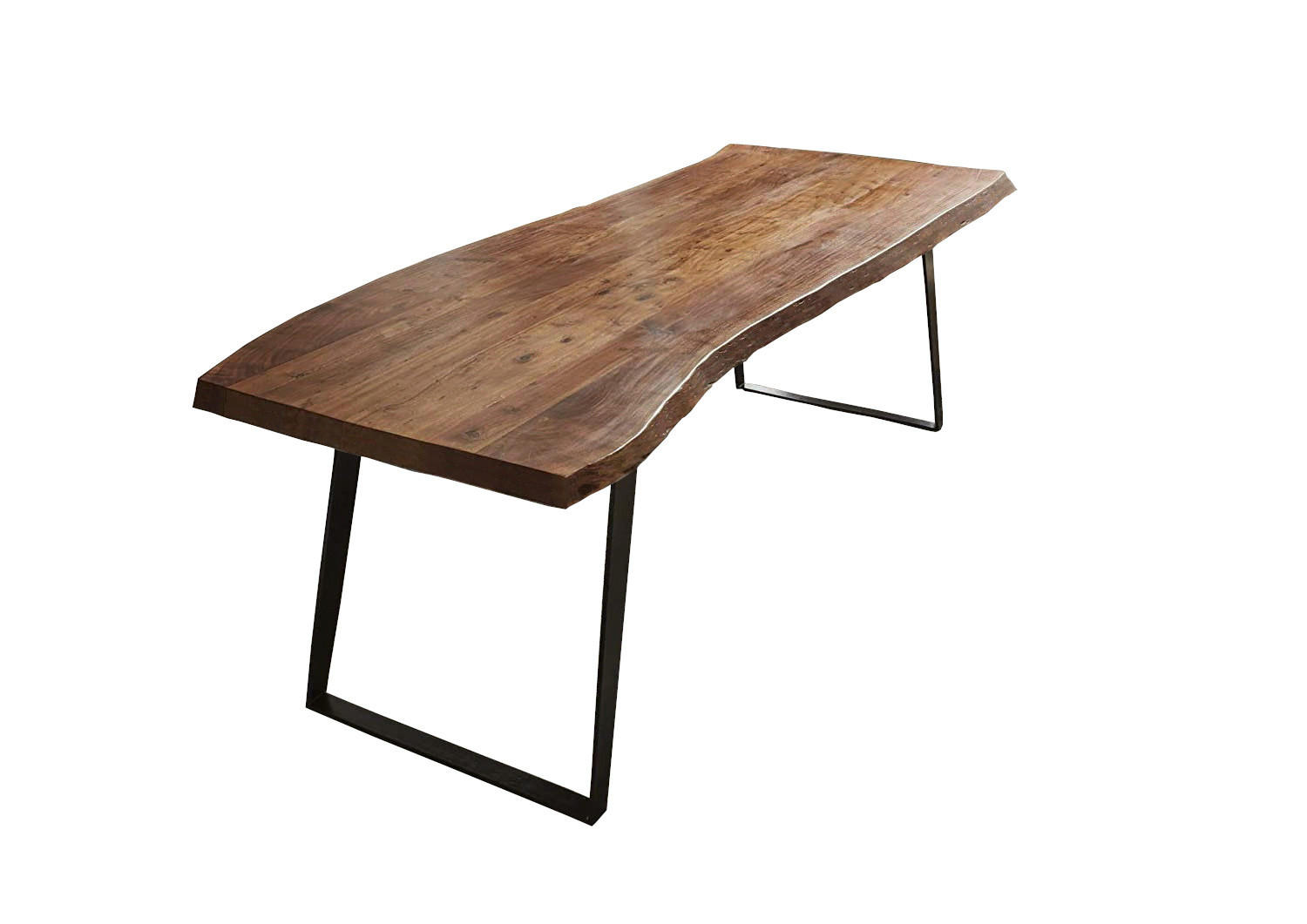 ESSTISCH HALMSTAD - Schwarz/Braun, Holz/Metall (100/200/79cm) - SAM